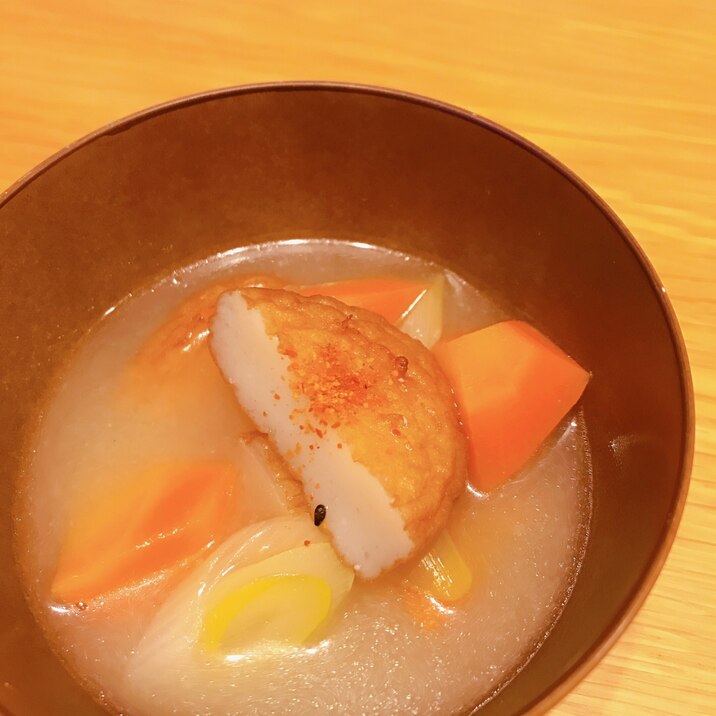 にんじんとさつま揚げのお味噌汁 レシピ 作り方 By さくらもち姉さん 楽天レシピ にんじんとさつま揚げのお味噌汁 レシピ 作り方 By さくらもち姉さん 楽天レシピ